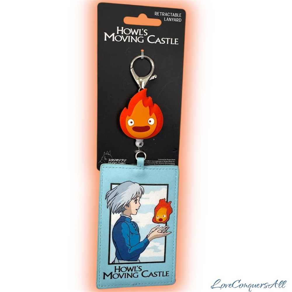 Studio Ghibli Howl's Moving Castle Sophie & Calcifer Retractable Lanyard